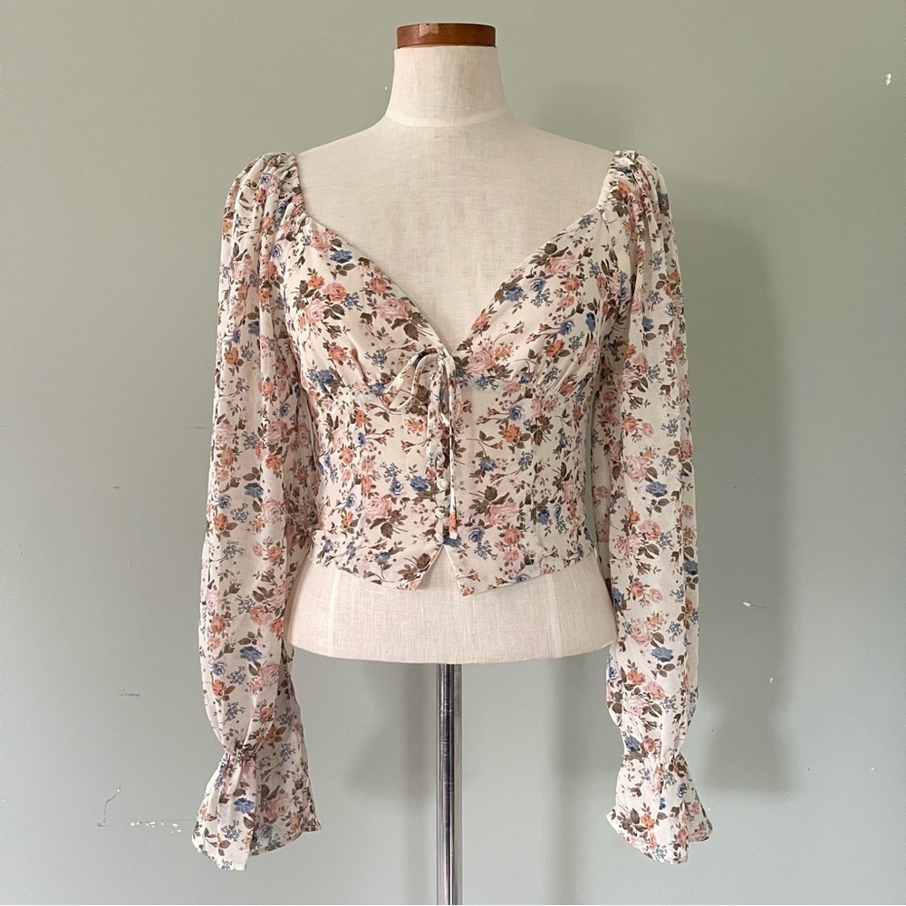 Dress Forum Floral boho top size Small preowned
